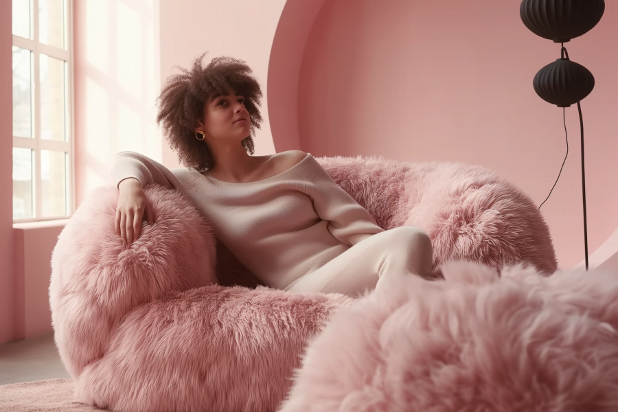 deep plush sofa