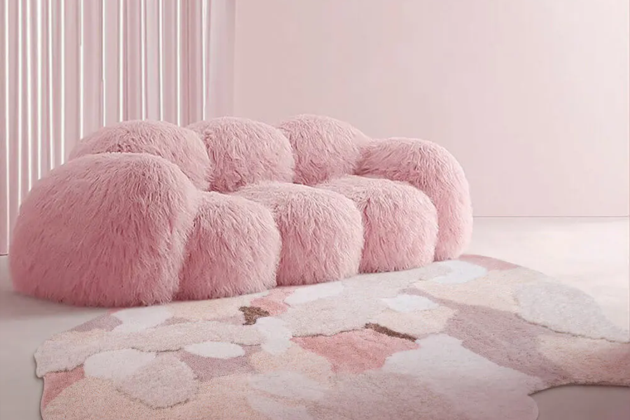 pink sofa
